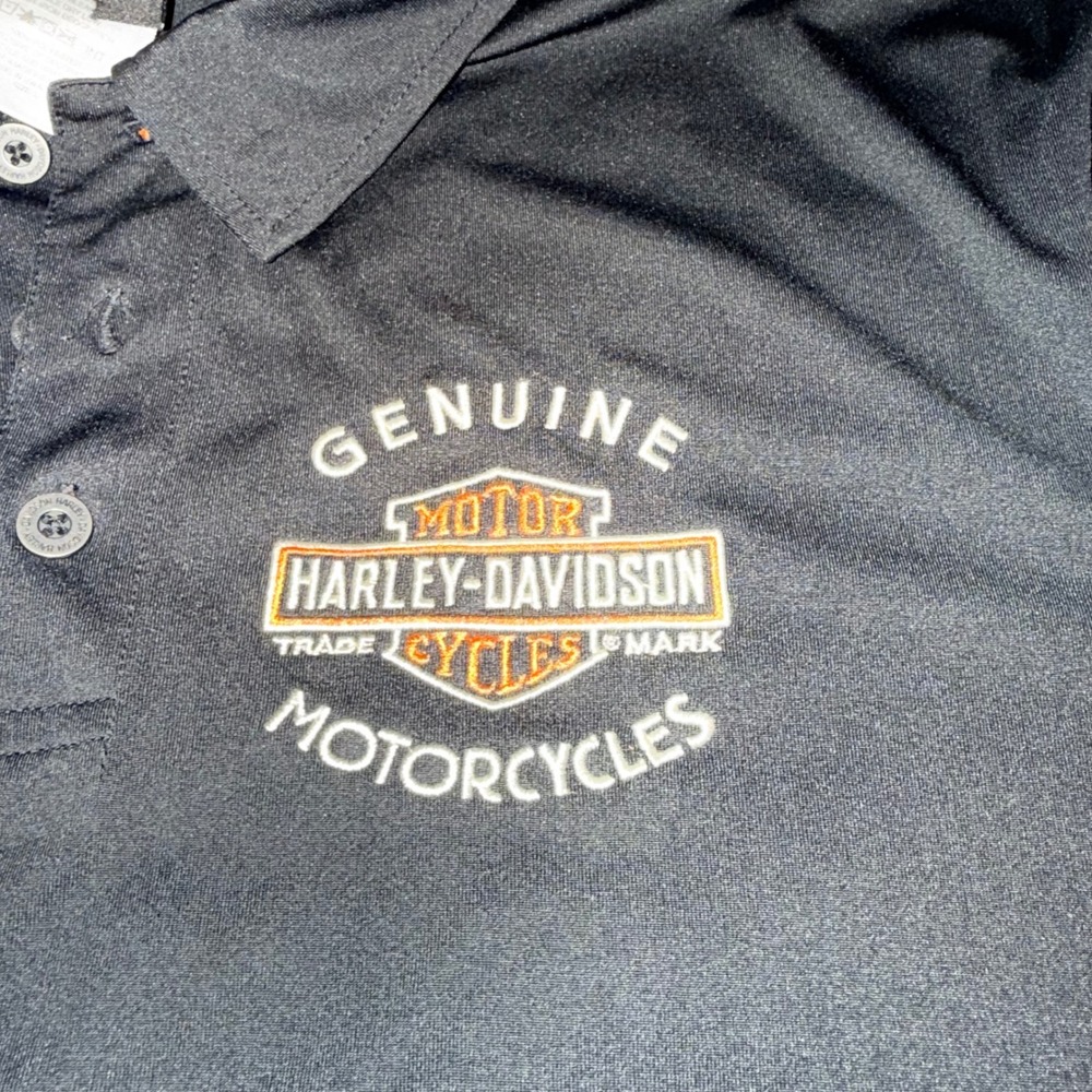 Harley Davidson Mens Black Performance Polo Shirt Smith Brothers TN Size L - Picture 7 of 7